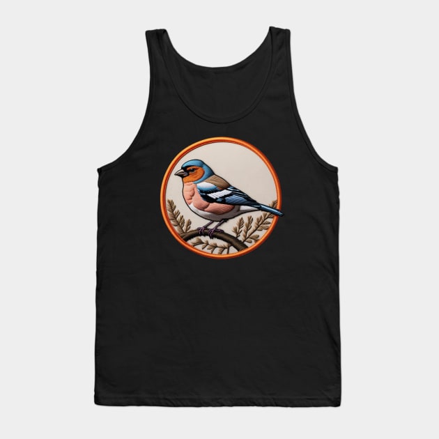 Chaffinch Embroidered Patch Tank Top by Xie
